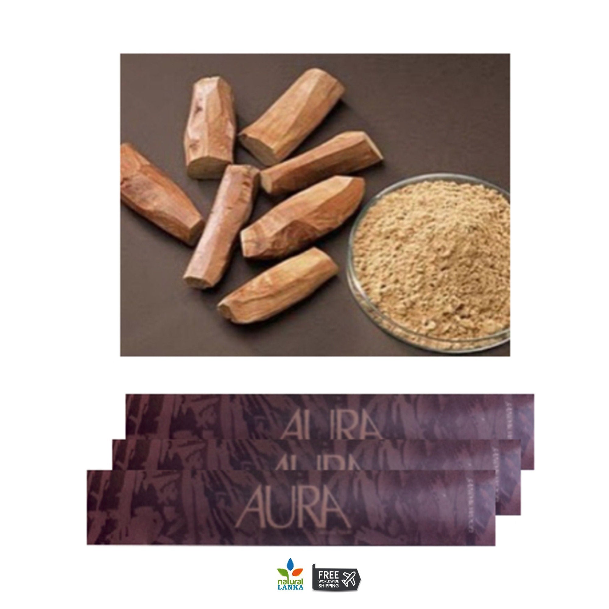 Aura Original Incense Sticks – Natural Hand-Rolled Fragrance (15 Sticks Pack)