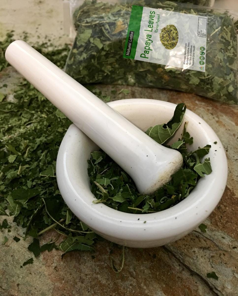 Organic Papaya Leaves - Crushed
