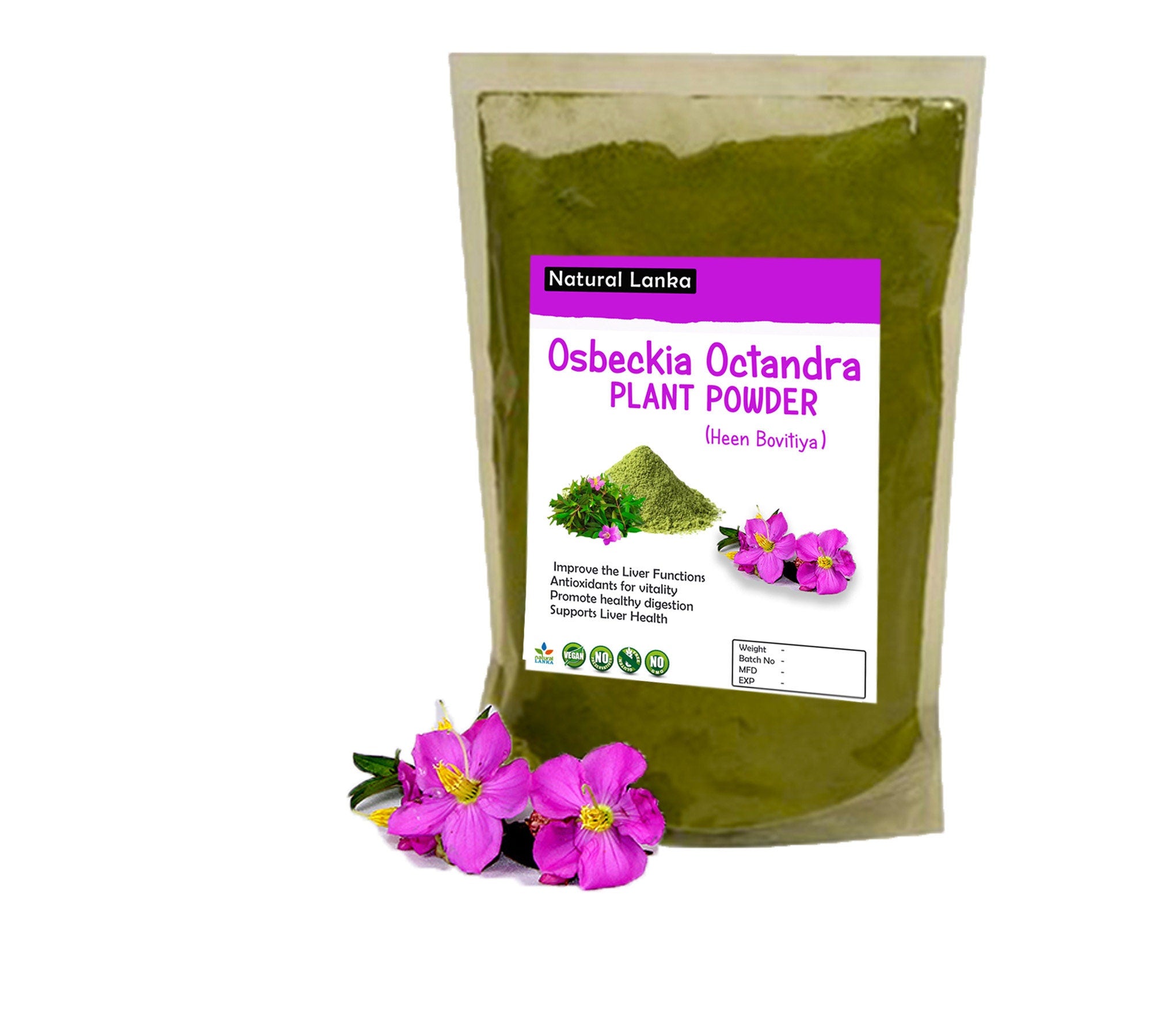 Organic Osbeckia Octandra Plant Powder | Heen Bovitiya