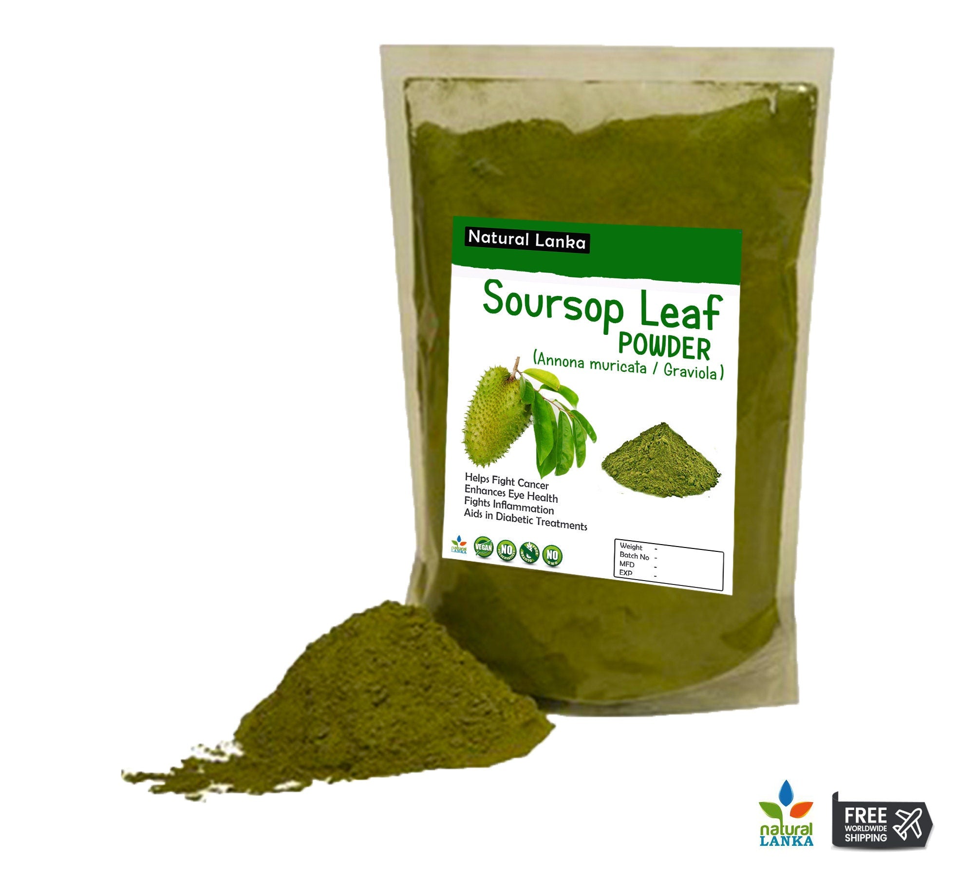 Soursop Leaf Powder | Graviola Tea | Annona Muricata