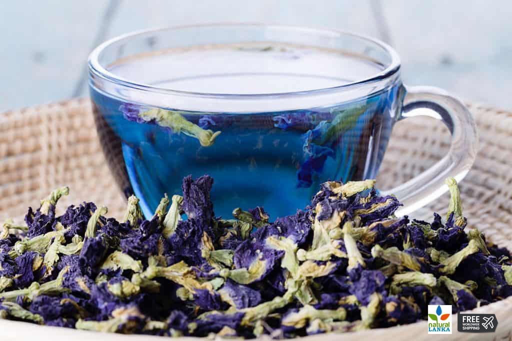 100% Organic Dried Butterfly Pea Flower Tea Clitoria ternatea Herbal Tea/ Pure Organic Natural Herbal Blue Drink/ NON_GMO Herbal Blue Tea