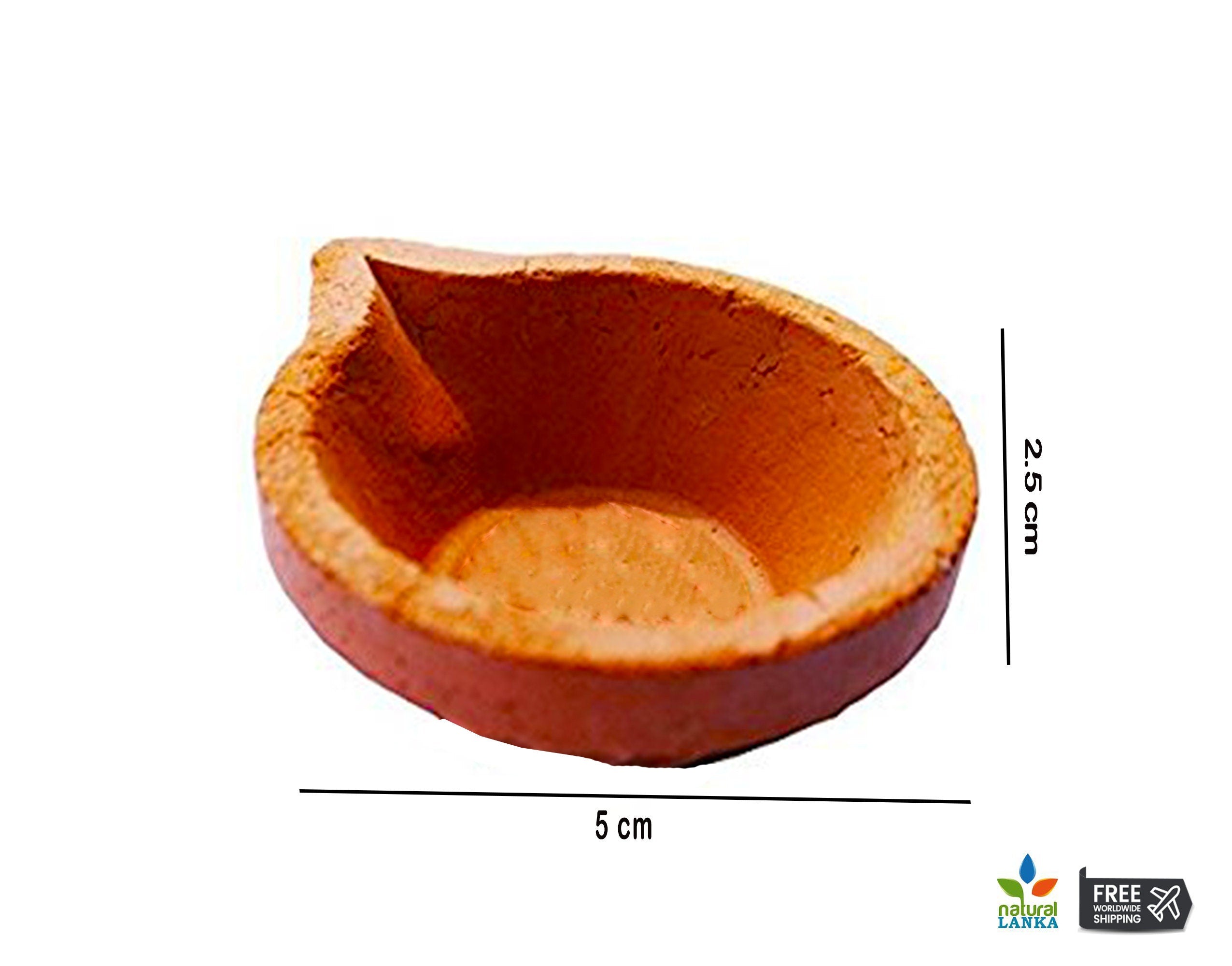 Handmade Clay Oil Lamps (Free Wicks)