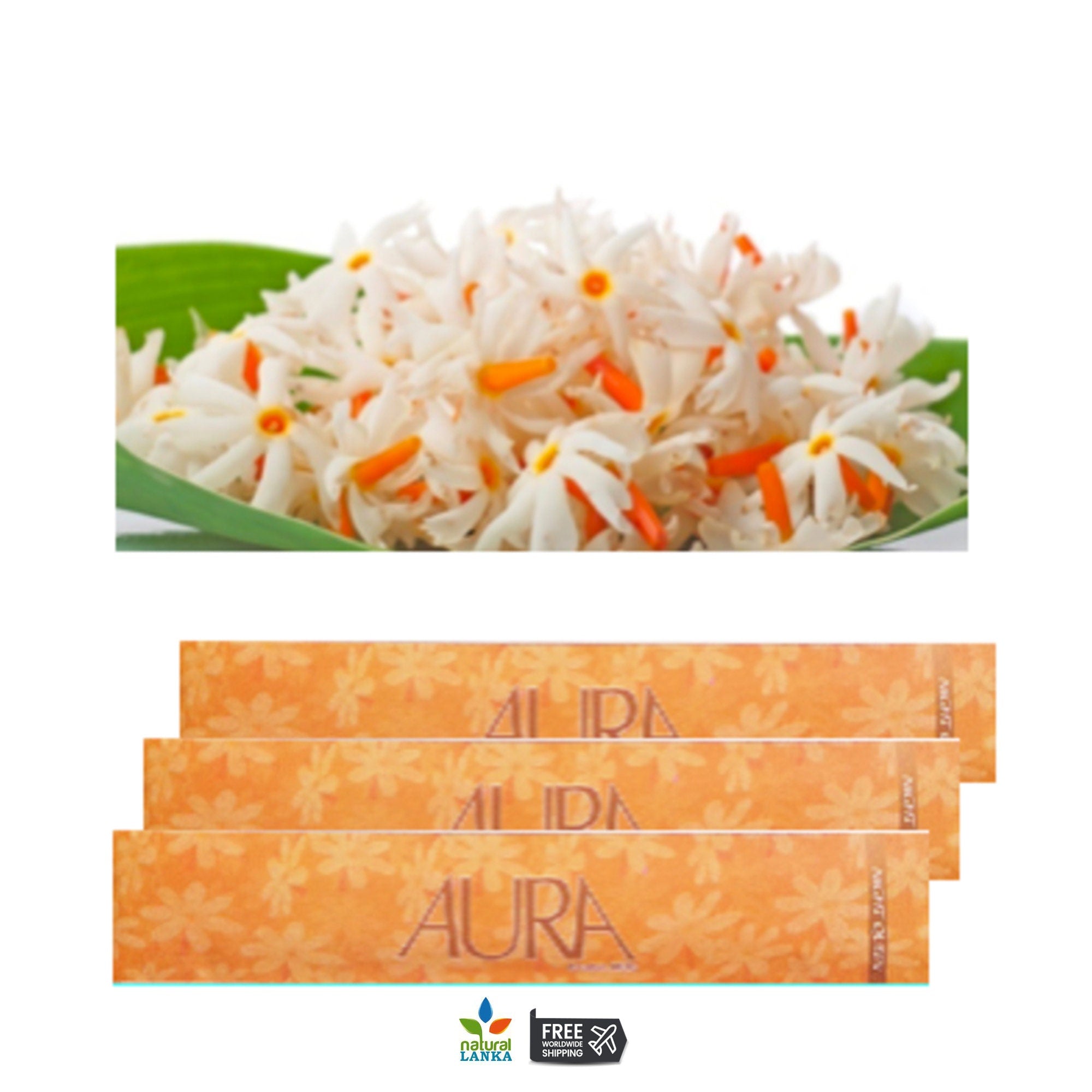 Aura Original Incense Sticks – Natural Hand-Rolled Fragrance (15 Sticks Pack)