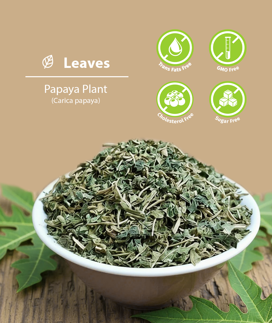 Organic Papaya Leaves - Crushed