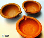 Handmade Clay Oil Lamps (Free Wicks)