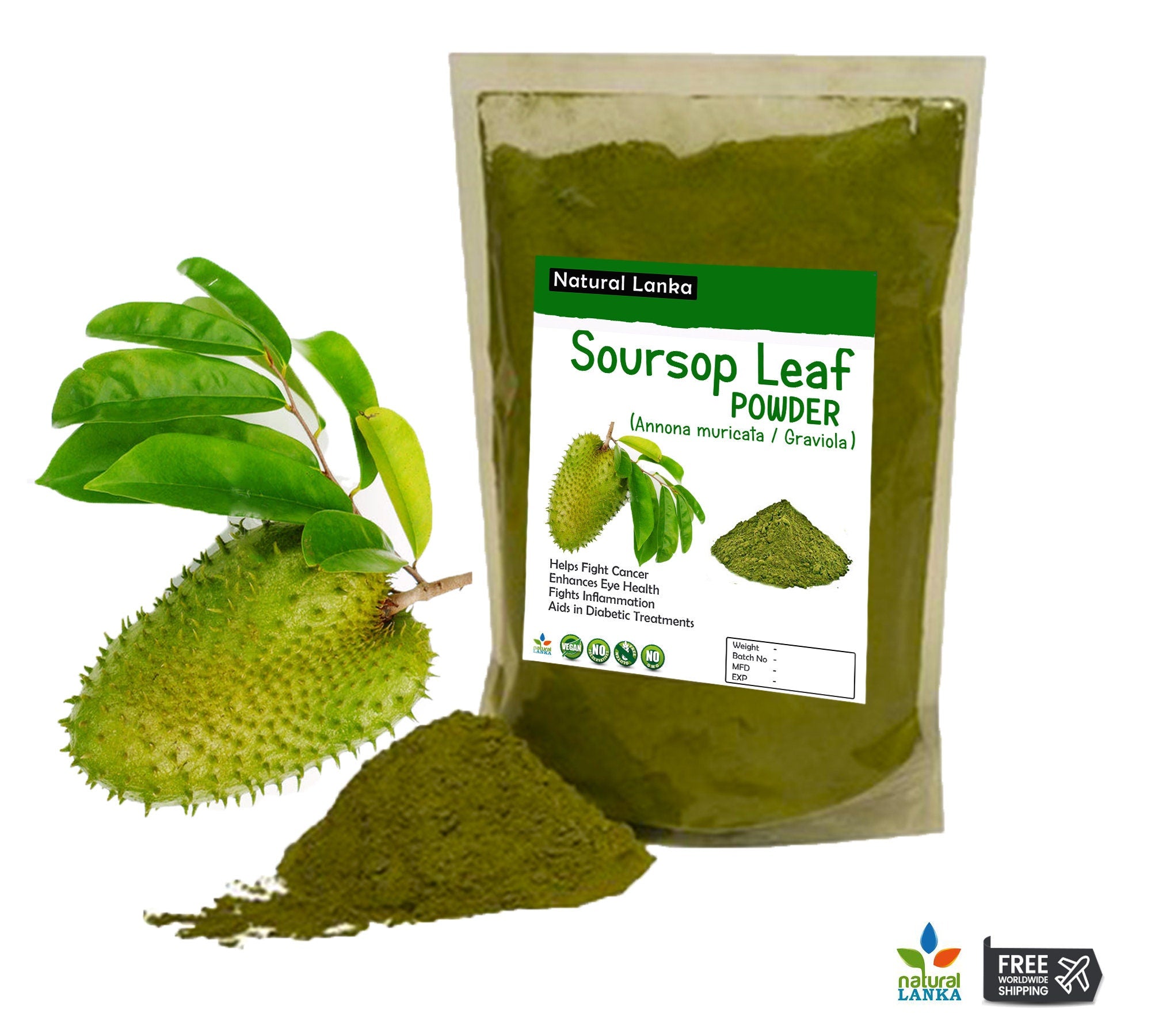 Soursop Leaf Powder | Graviola Tea | Annona Muricata