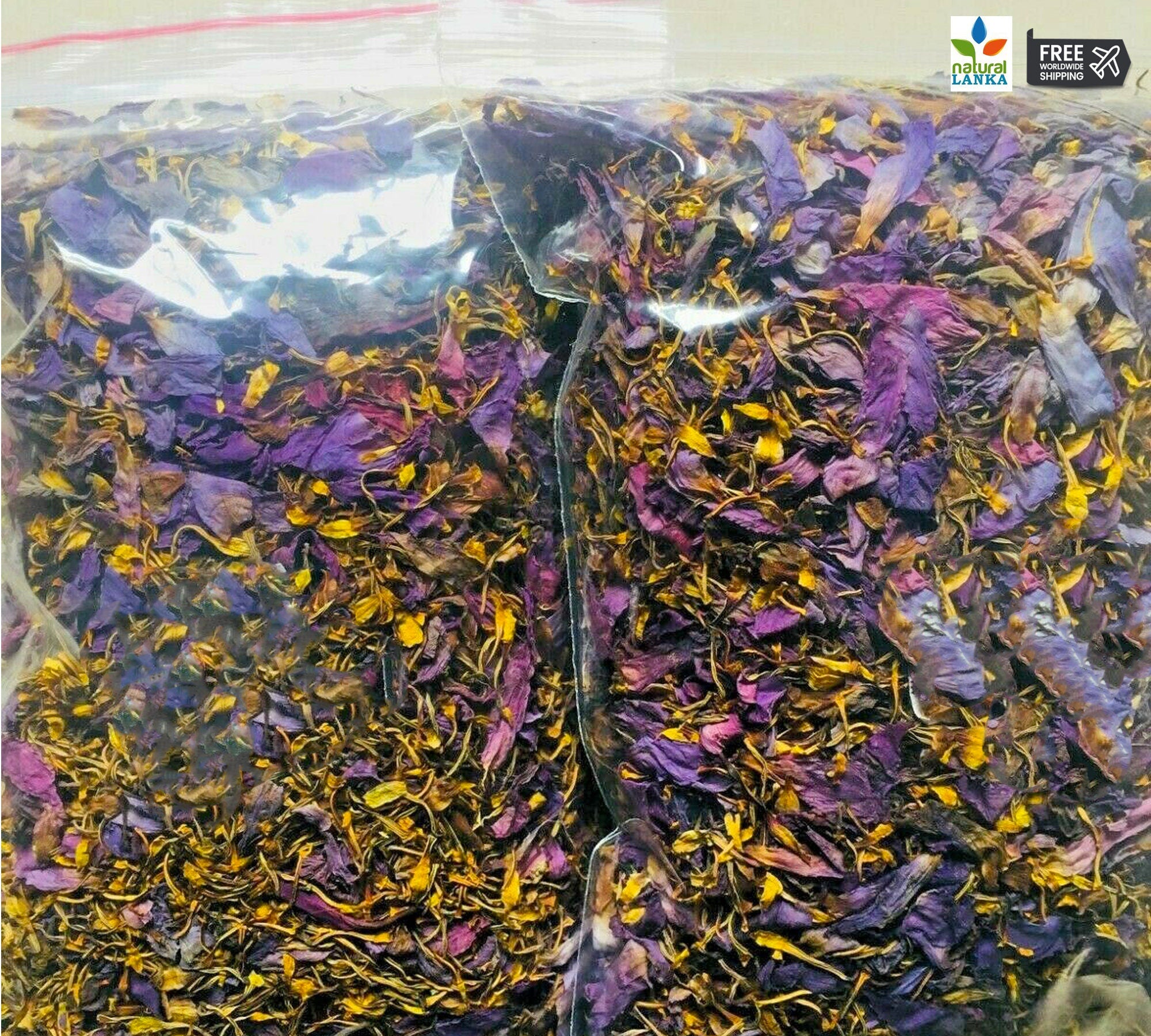 Blue Lotus Flowers  – Crushed