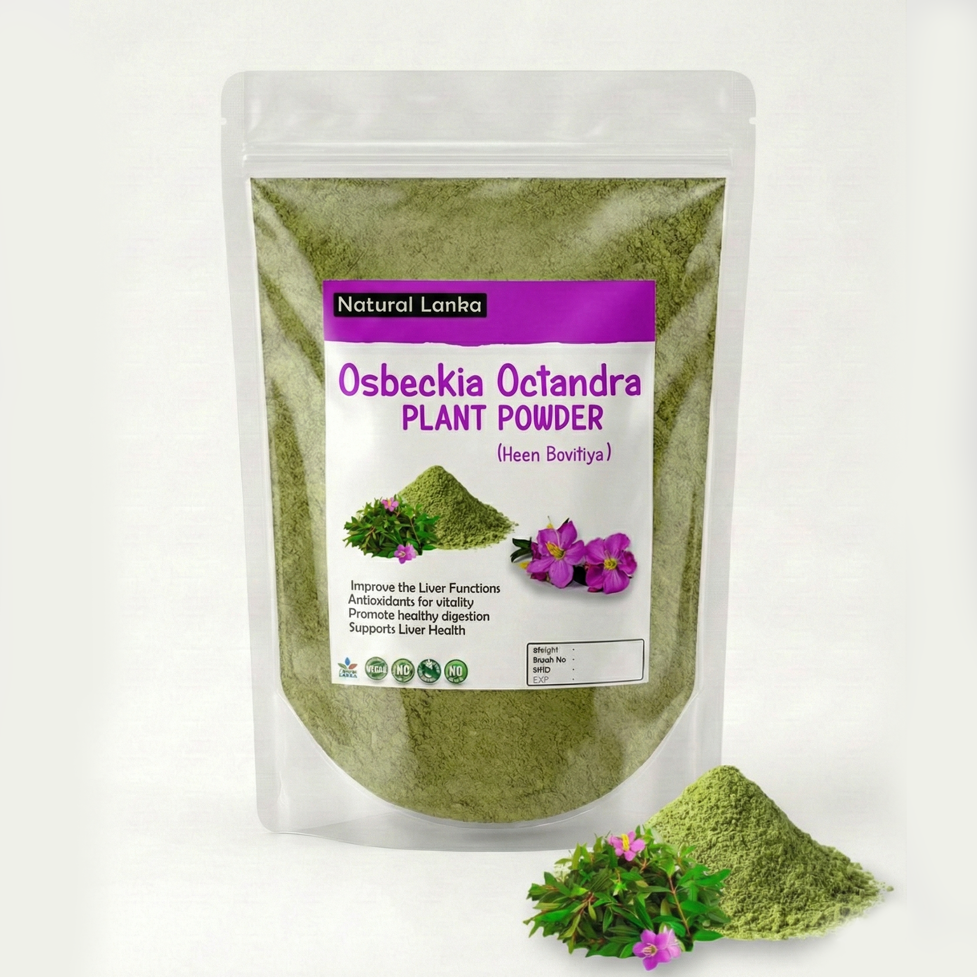 Organic Osbeckia Octandra Plant Powder | Heen Bovitiya